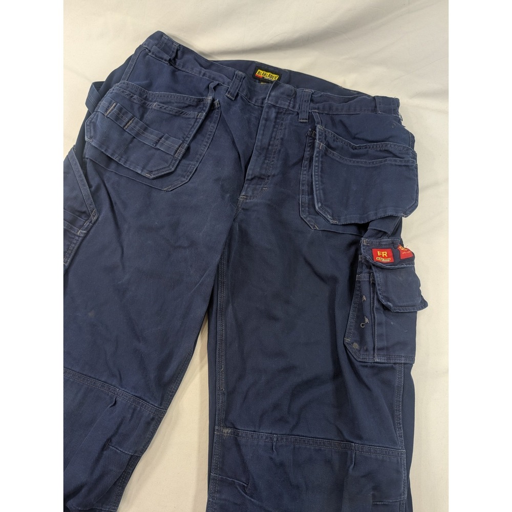 Mascot Mens Hardware Blue Pants Size Fits 38x33 Cordura Work Craftsman Faded